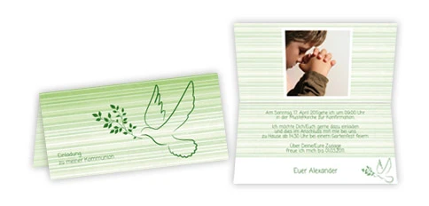 Einladungskarte Kommunion_Taube 2 Einladungskarte Kommunion_Taube 2