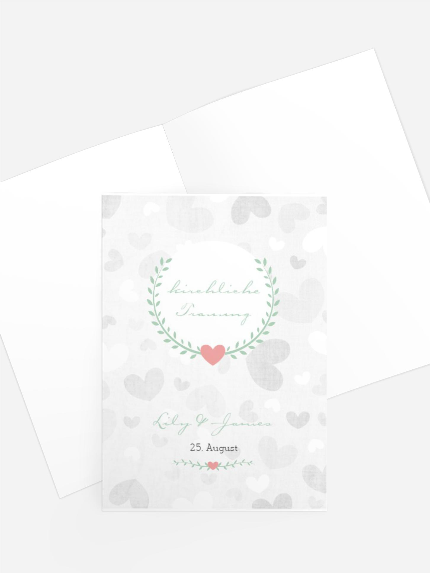 Kirchenheft Umschlag zur Hochzeit Zarte Ranke