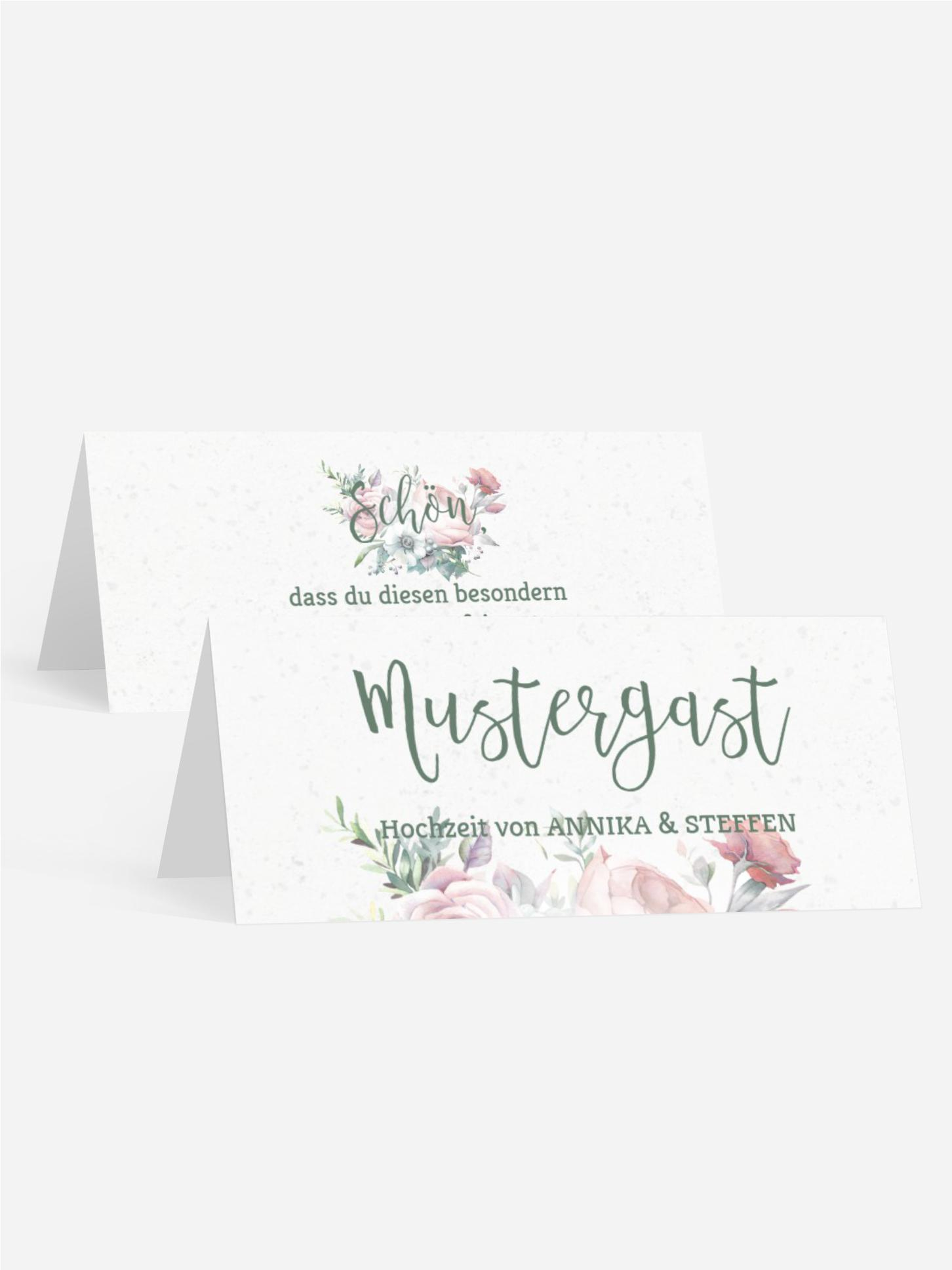 Tischkarte Verträumt