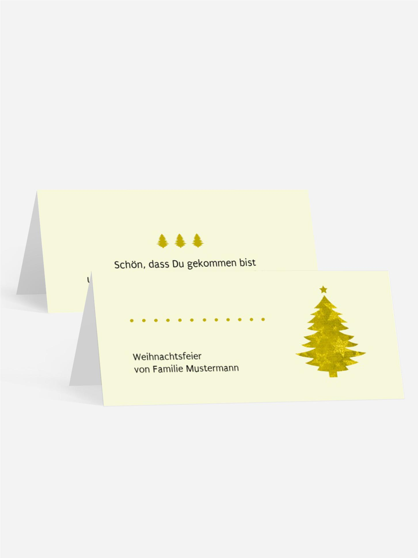 Tischkarte Weihnachten Bäumchen