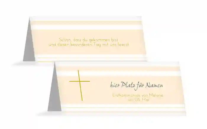 Kommunionstischkarte Kreuz