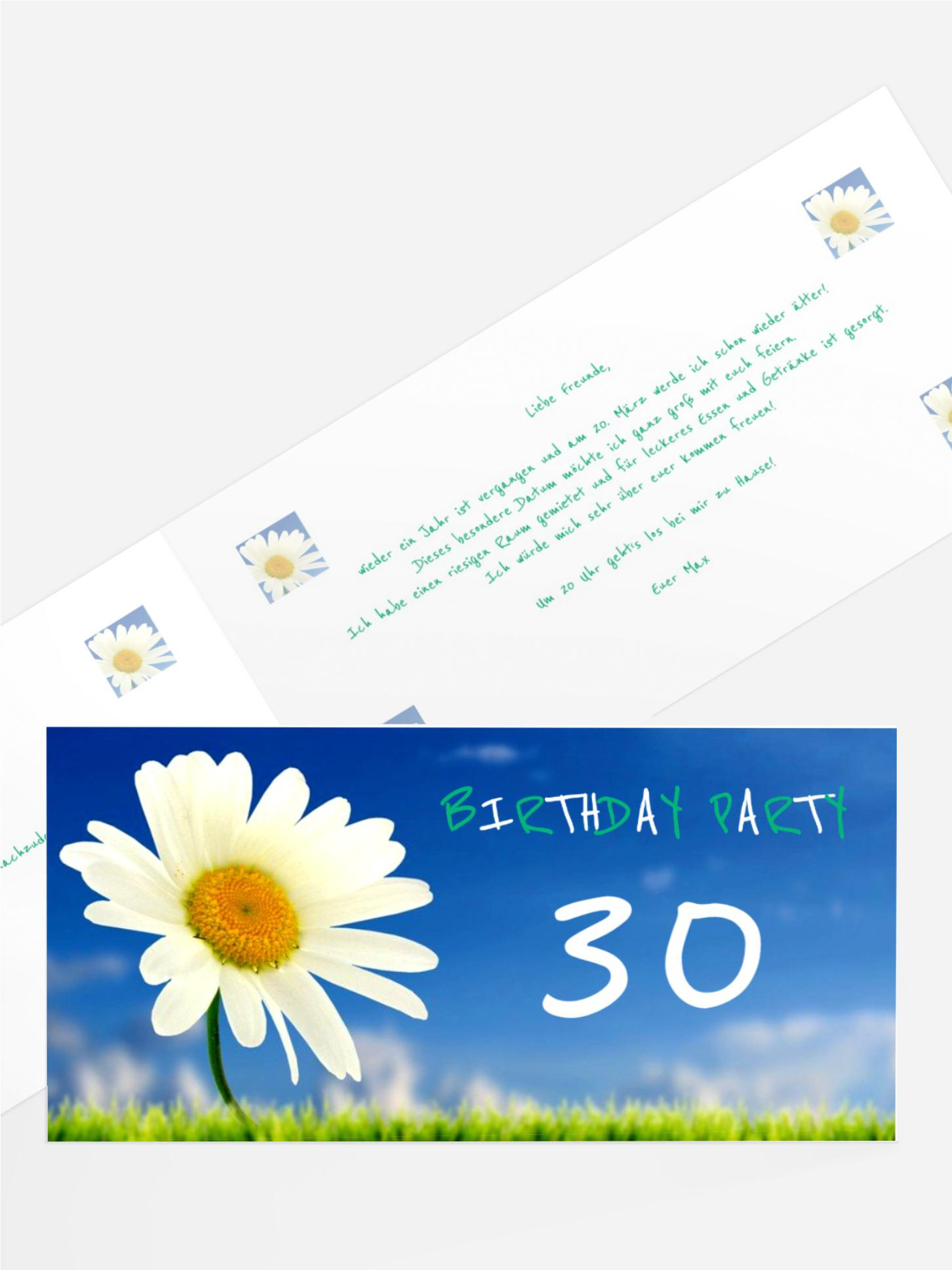 Einladung zum Geburtstag Lebensfreude 30