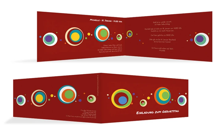 Kindergeburtstag Einladungskarte Retro Kindergeburtstag Einladungskarte Retro