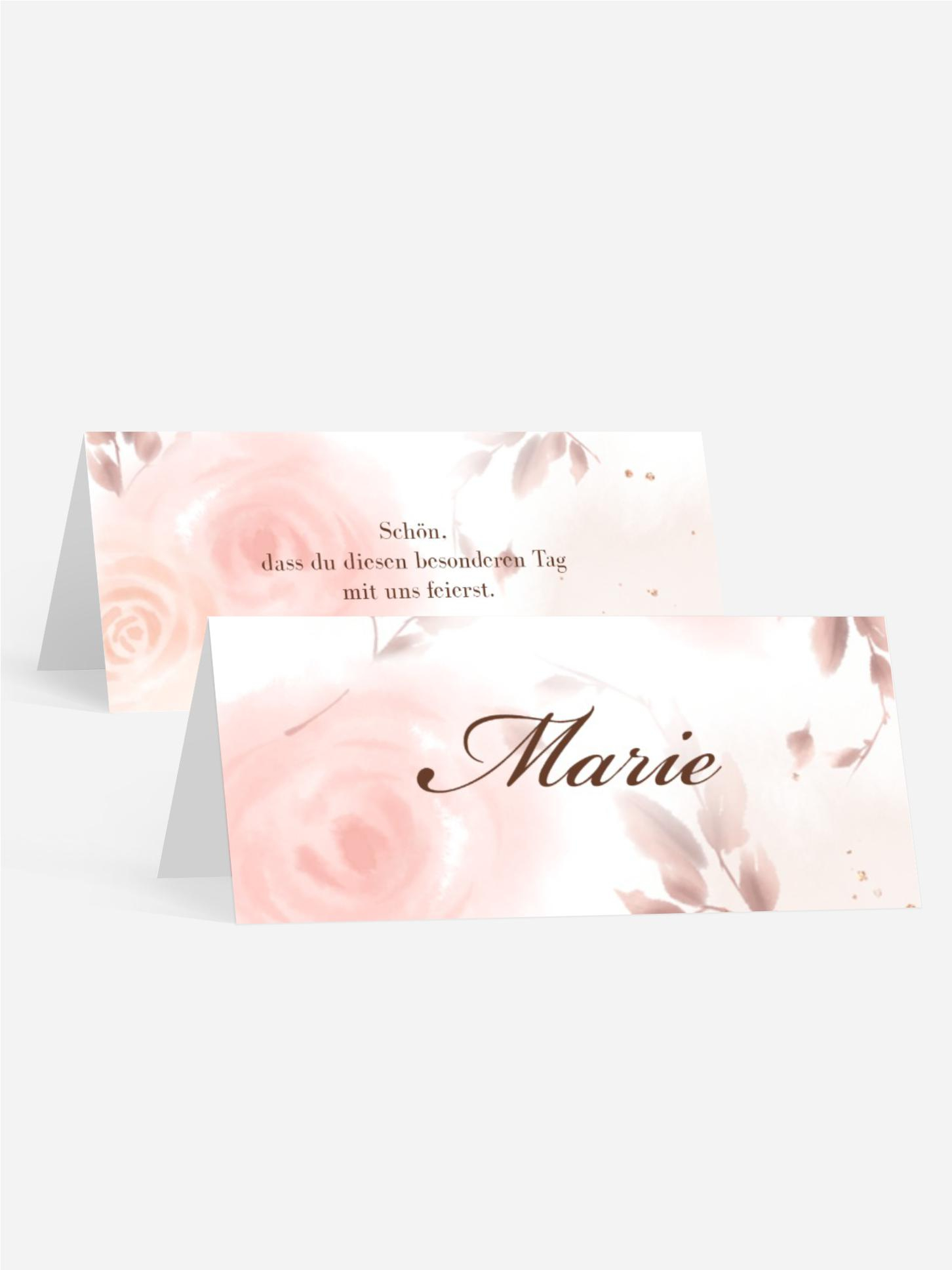 Tischkarte Aquarall Natur