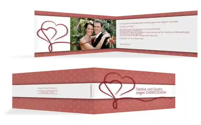 Dankeskarte Gepunktet