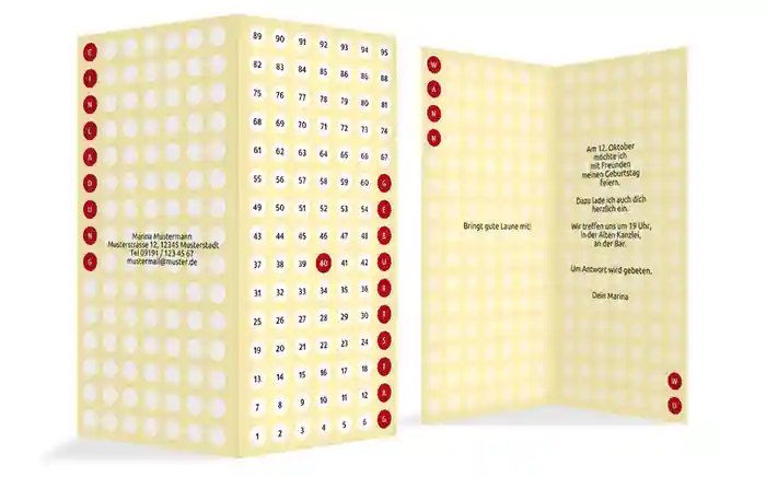 Geburtstagskarte Zahlenspiel 40