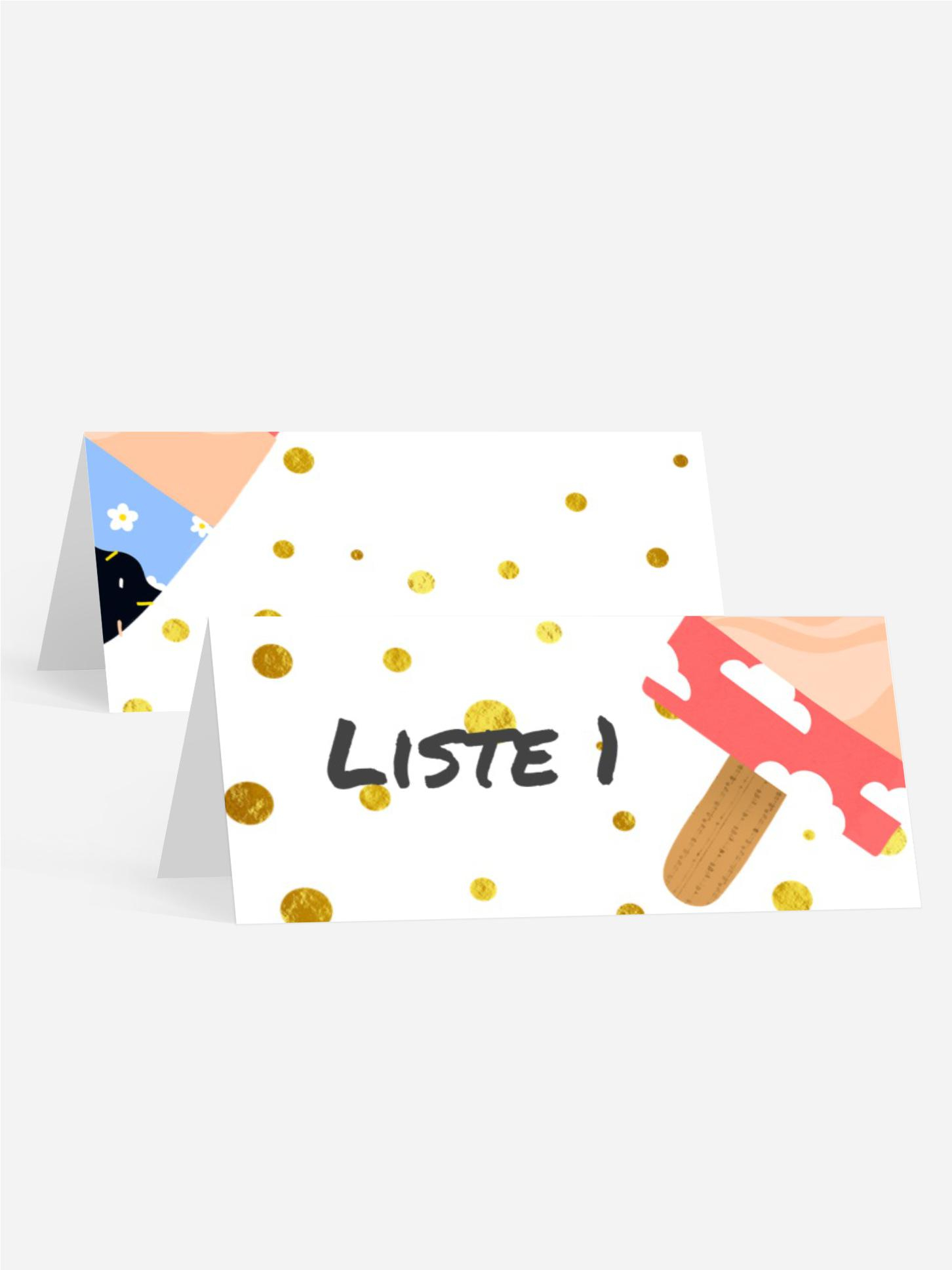 Tischkarte Geburtstag Eis