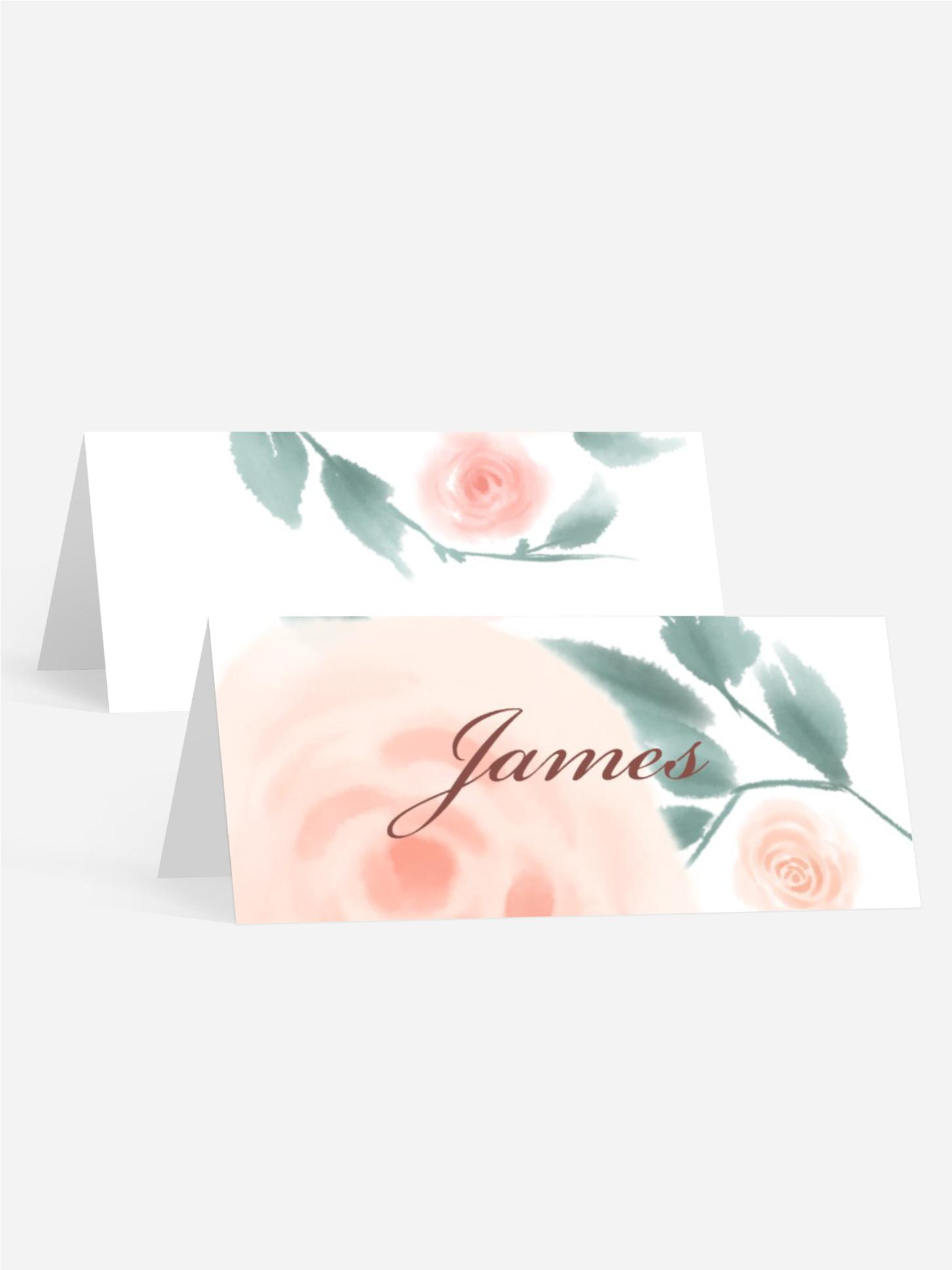 Tischkarte Zentrale Rose