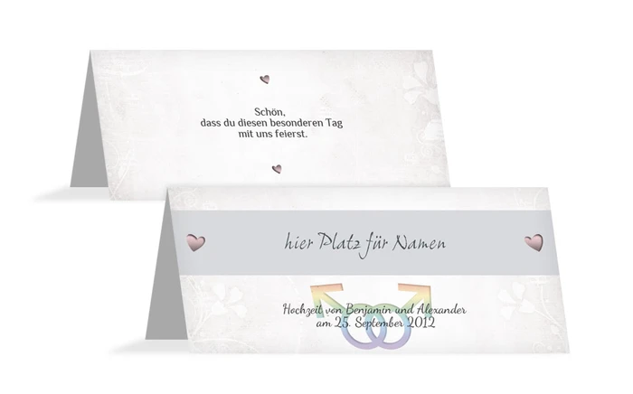 Tischkarte Im Zeichen der Liebe - Männer