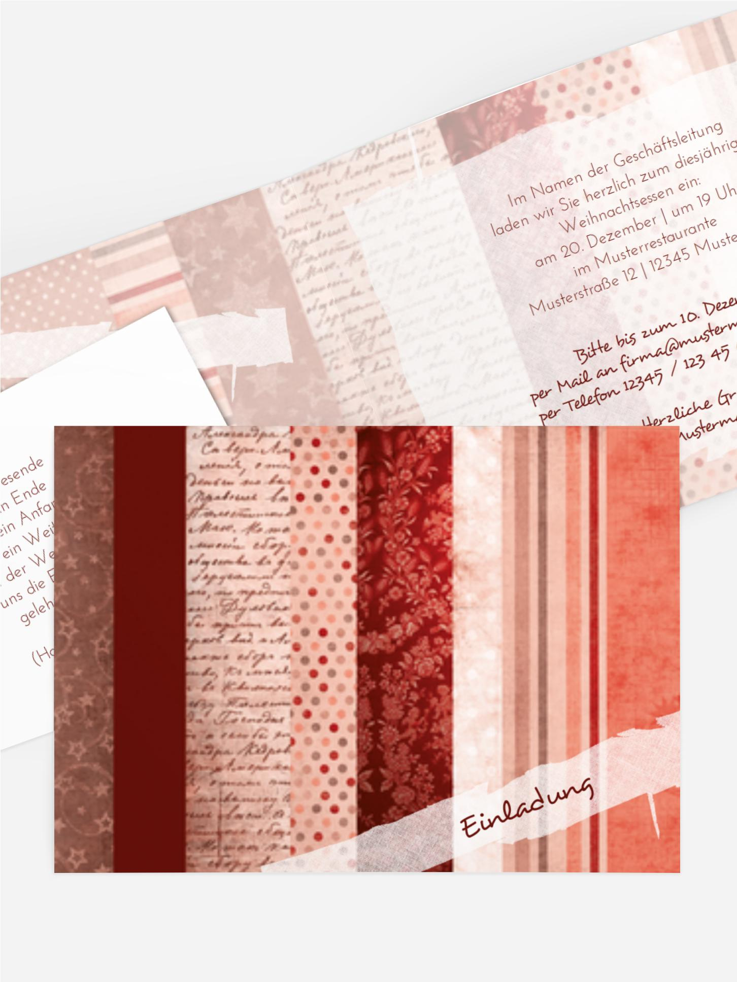 Weihnachts Einladungskarte geschäftlich Geschenkpapier