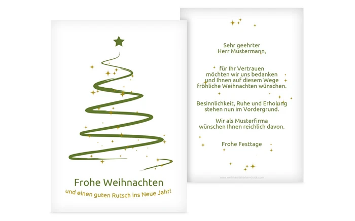 Grußkarte Weihnachten Geschäft Wunderbaum