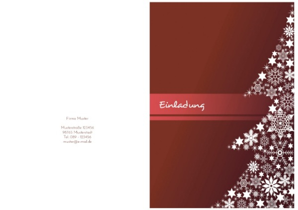 Weihnachts Einladungskarte geschäftlich Sternenbaum Weihnachts Einladungskarte geschäftlich Sternenbaum