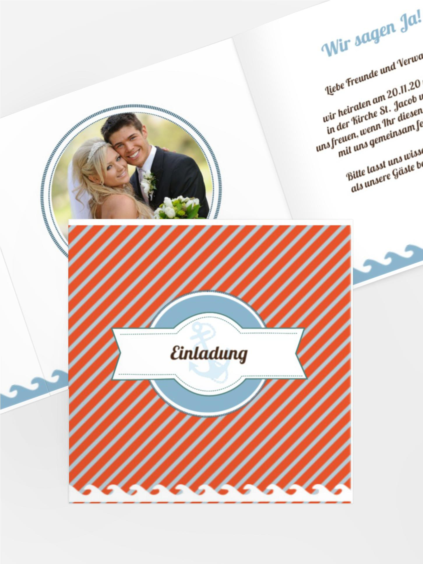 Einladungskarte Leuchtturm