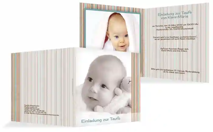 Taufe Einladung zarter Farbklang Taufe Einladung zarter Farbklang