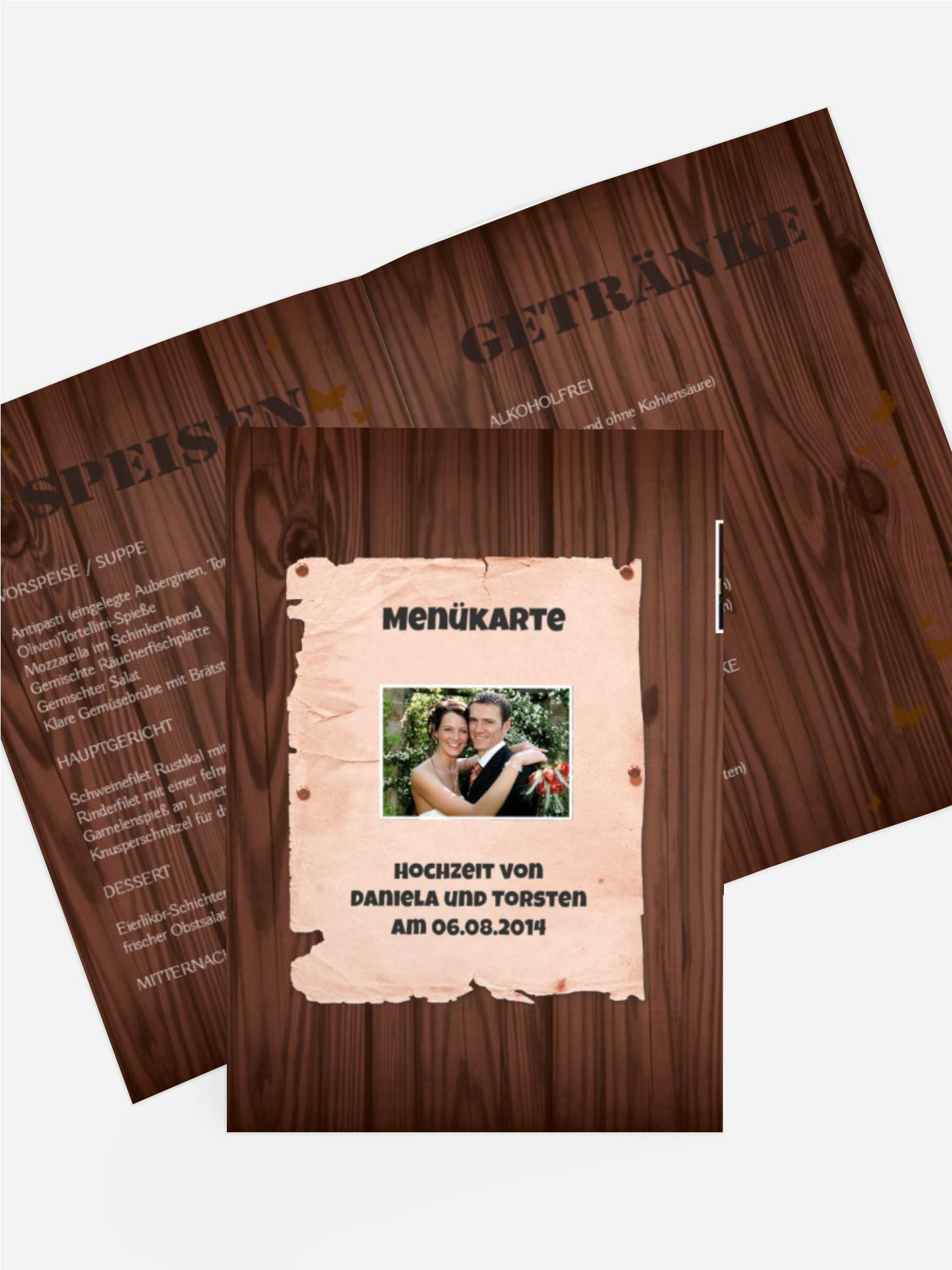 Menükarte Steckbrief