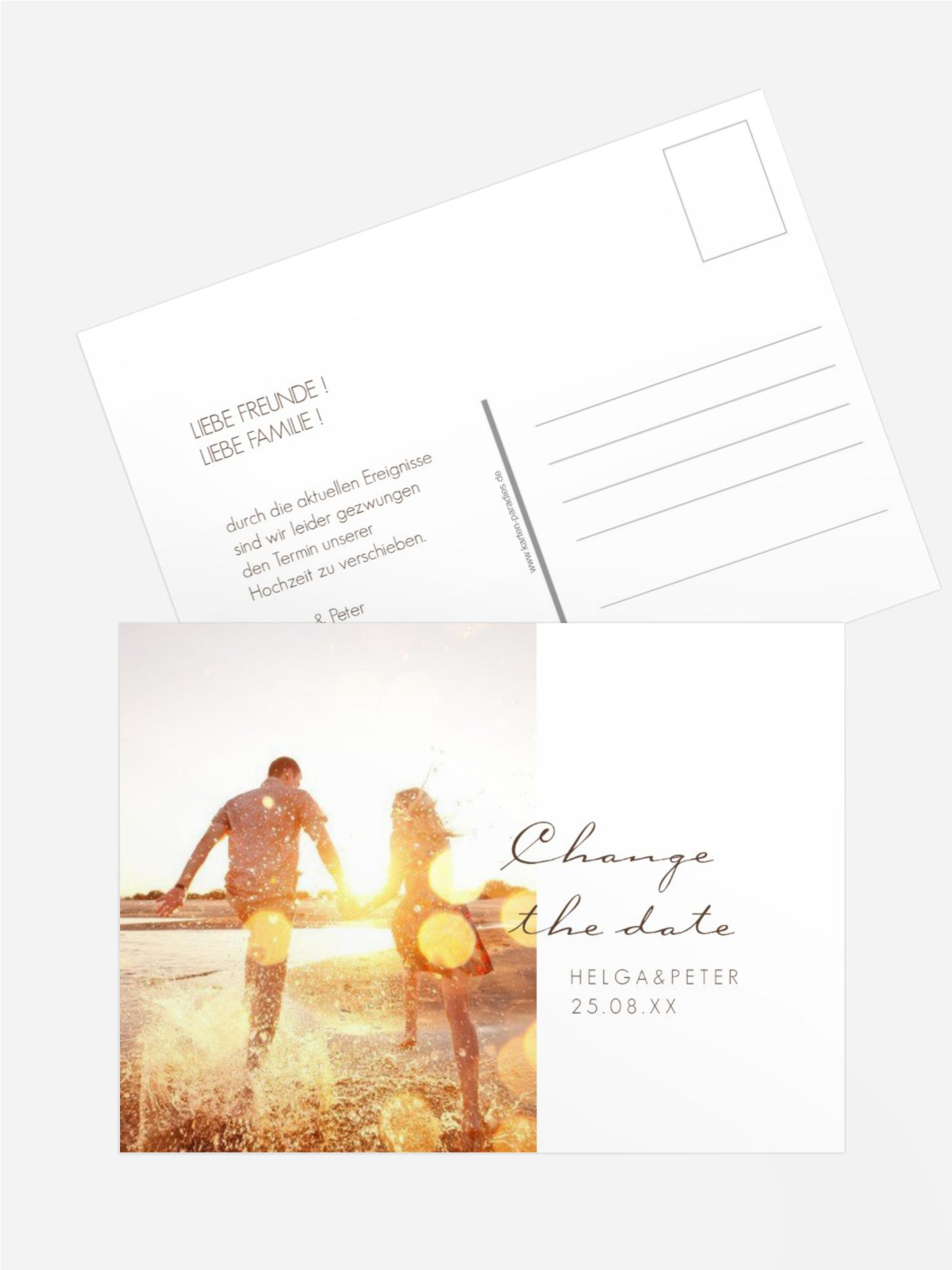 Change The Date Karte Gemeinsam Gerahmt