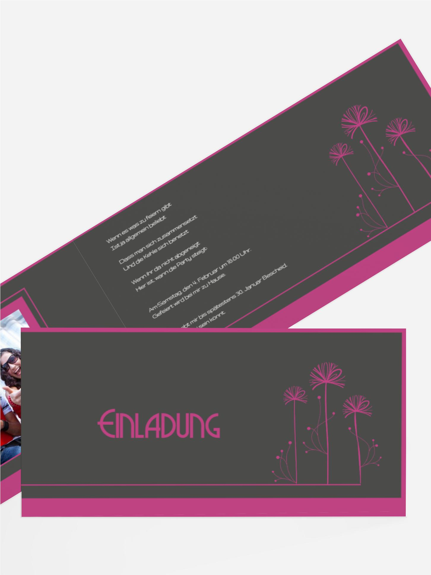 Einladung zum Geburtstag Blume abstrakt Foto