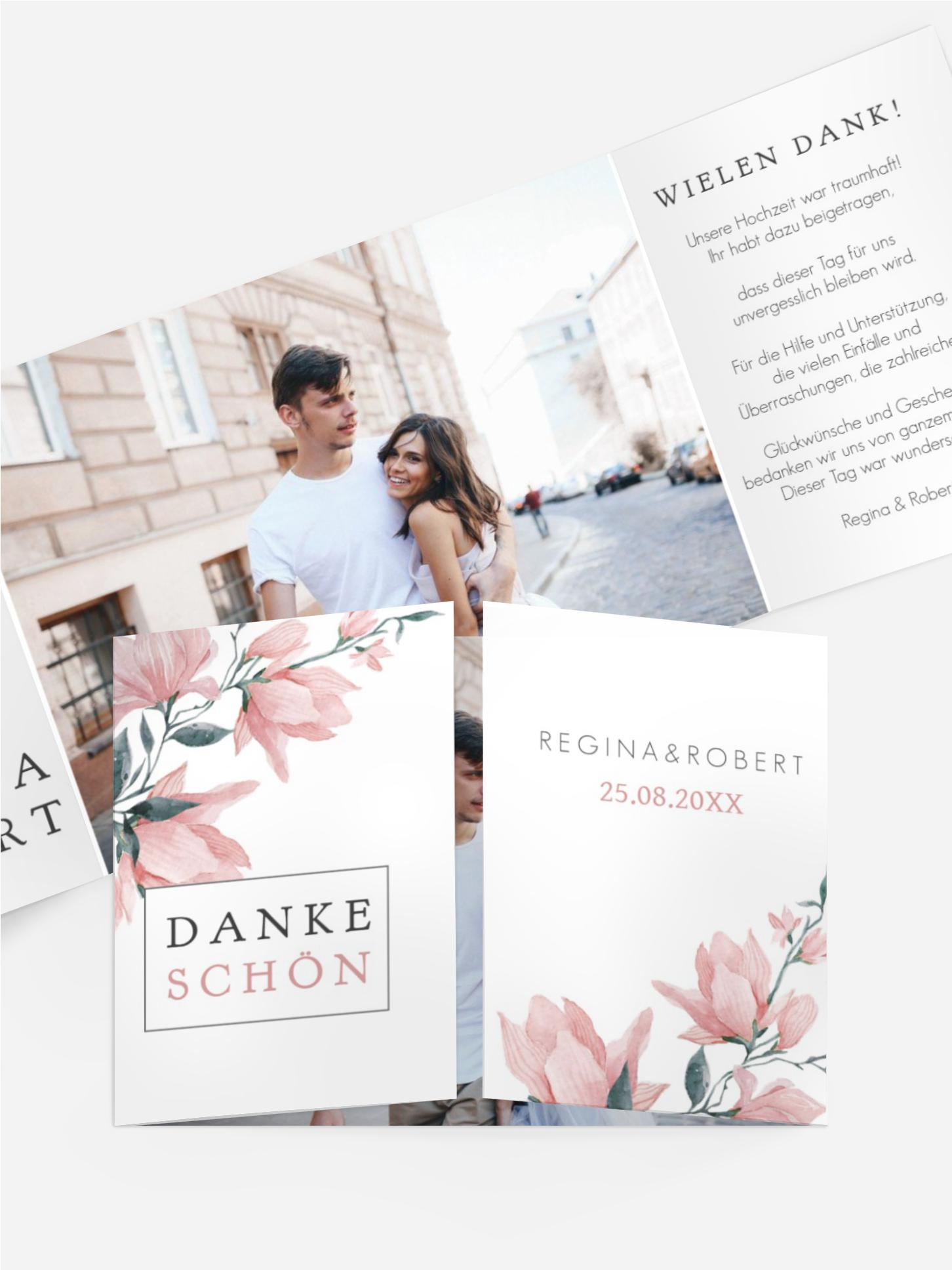 Dankeskarte Blümchenech