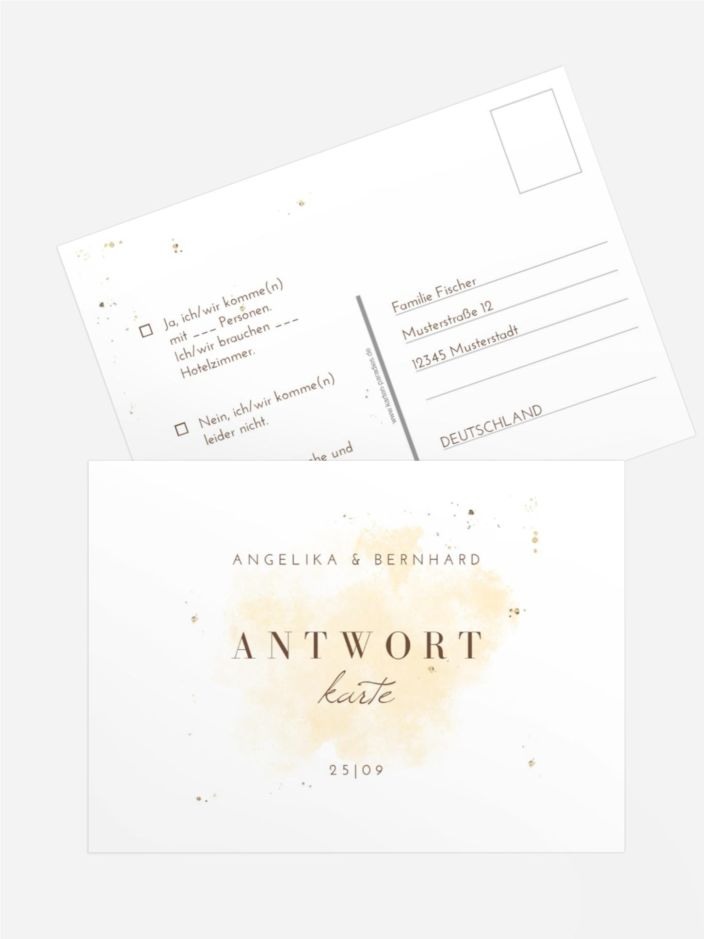 Antwortkarte Geblendet Antwortkarte Geblendet
