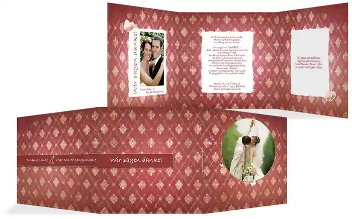 Hochzeitskarte Danke 3 Liebesbündnis