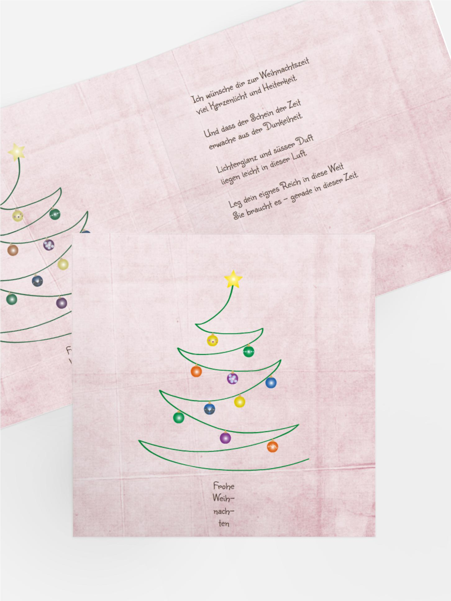 Grußkarte Privat Weihnachtsbaum Grußkarte Privat Weihnachtsbaum