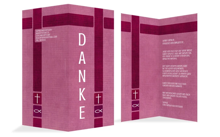 Taufe Dankeskarte Glaube und Geborgenheit Taufe Dankeskarte Glaube und Geborgenheit