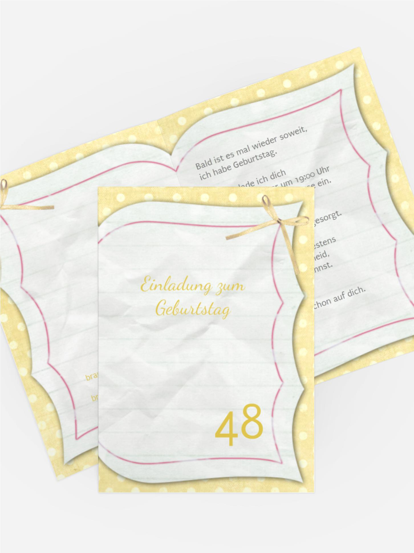 Einladungskarte zum Geburtstag Gedichtebuch