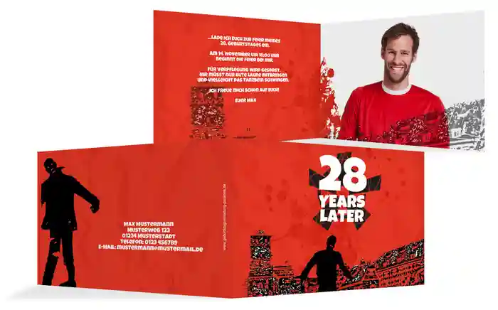 Einladungskarte Geburtstag XX Years later