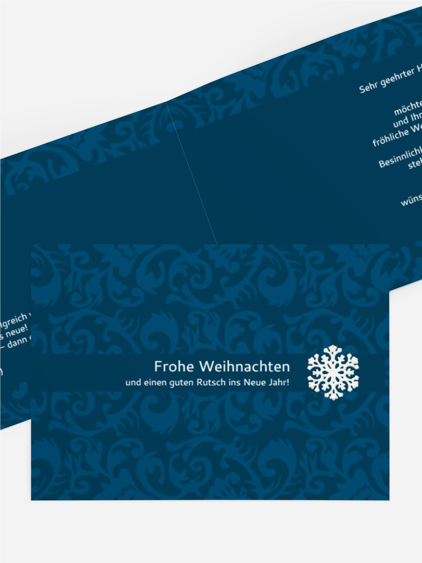 Weihnachtsgrußkarte Geschäft Flocke