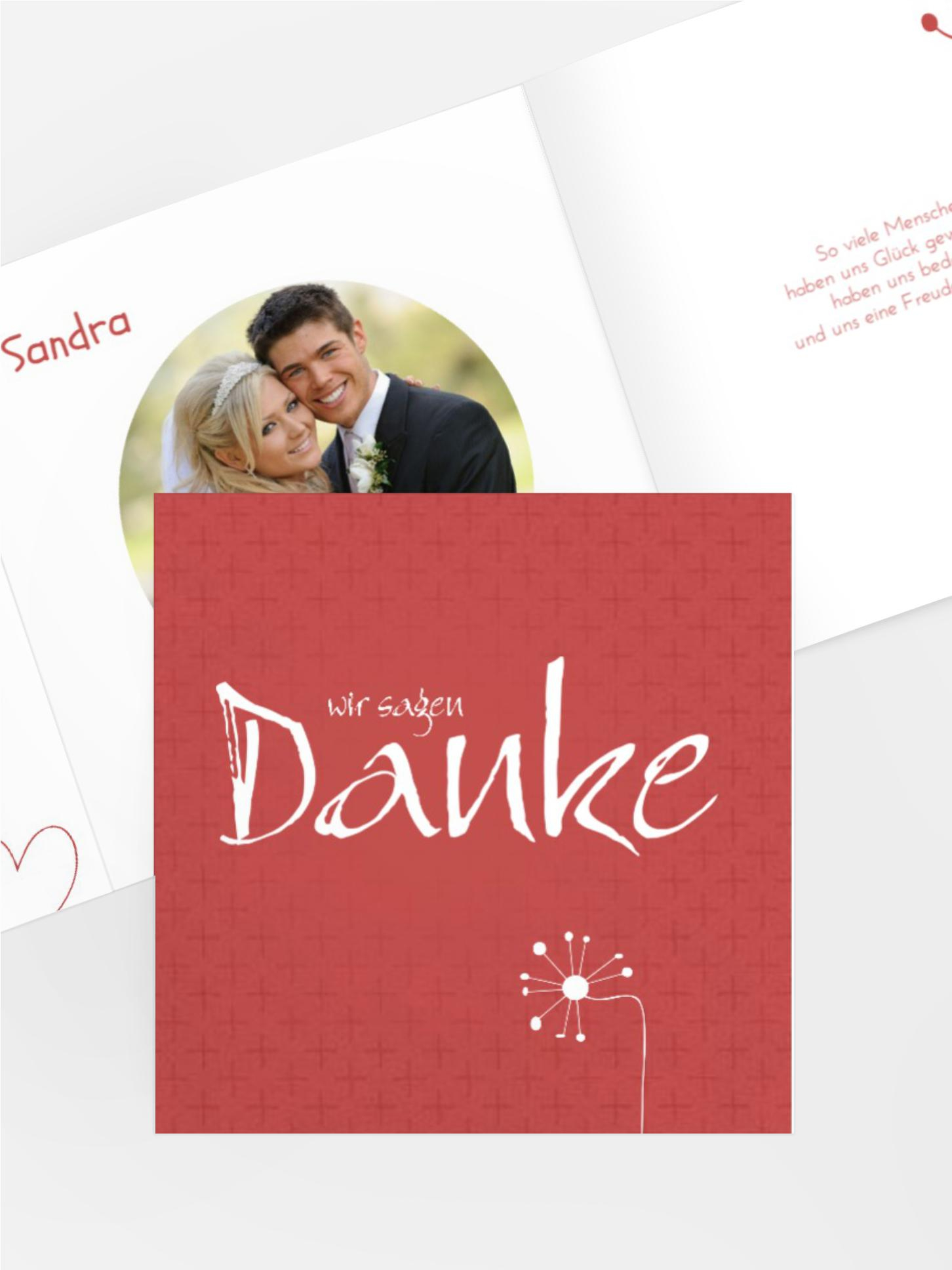 Dankeskarte abstrakte Blumen Dankeskarte abstrakte Blumen