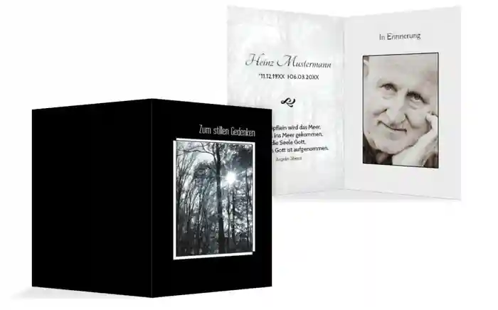 Sterbebildkarte Wald