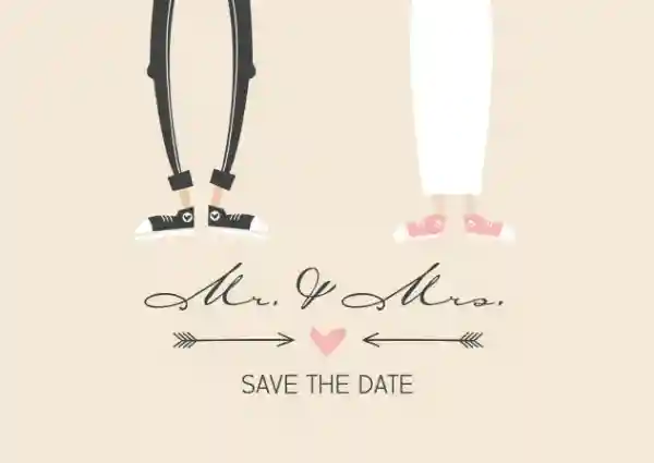 Save the Date Karte zur Hochzeit Pärchen