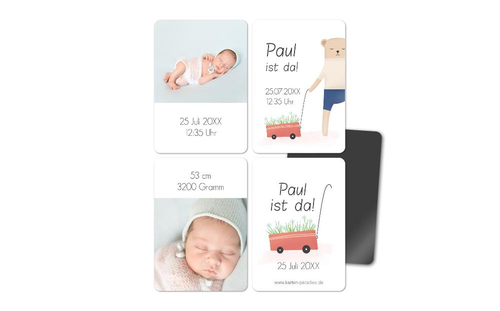 Fotomagnete zur Geburt Süßer Teddybär