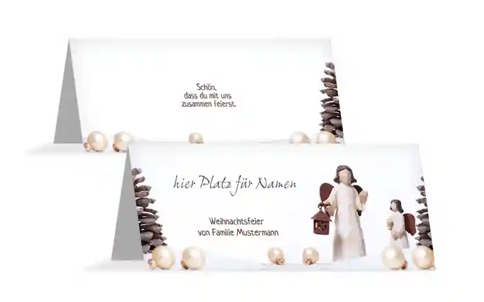 Tischkarte Weihnachten Weihnachtsengel