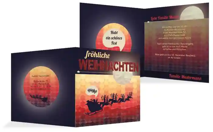 Weihnachtsgrußkarte Hohoho 