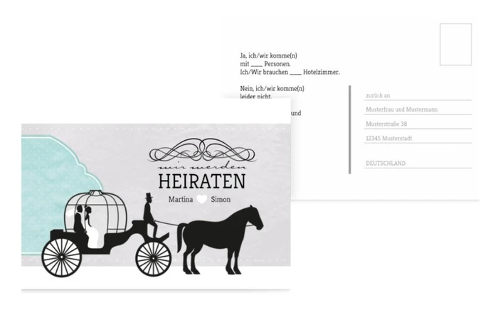 Antwortkarte Kutsche