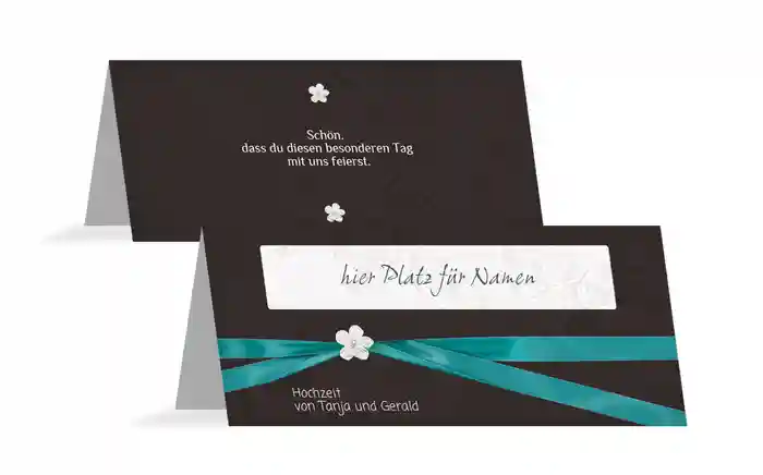 Tischkarte sanfte Blüte