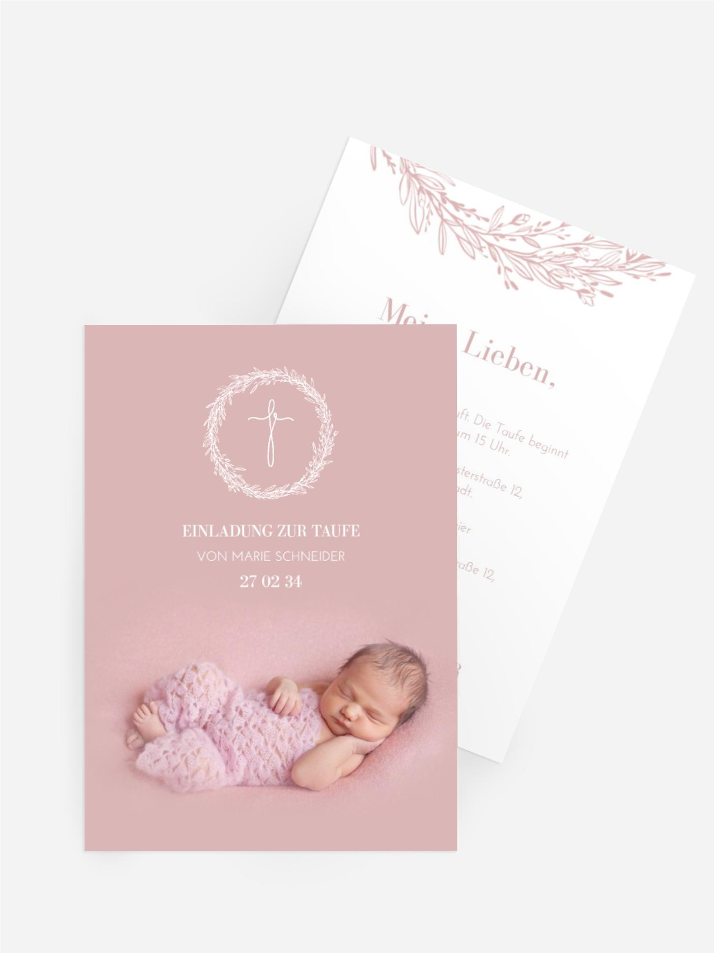 Einladungskarte Taufe heiliger Plexus