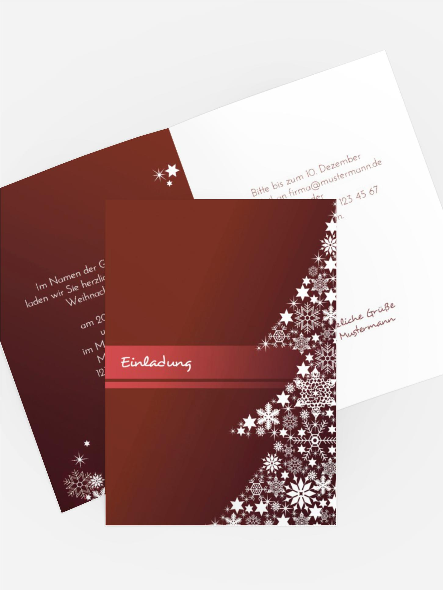 Weihnachts Einladungskarte geschäftlich Sternenbaum