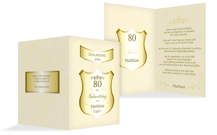 Geburtstagseinladung 80 label Geburtstagseinladung 80 label