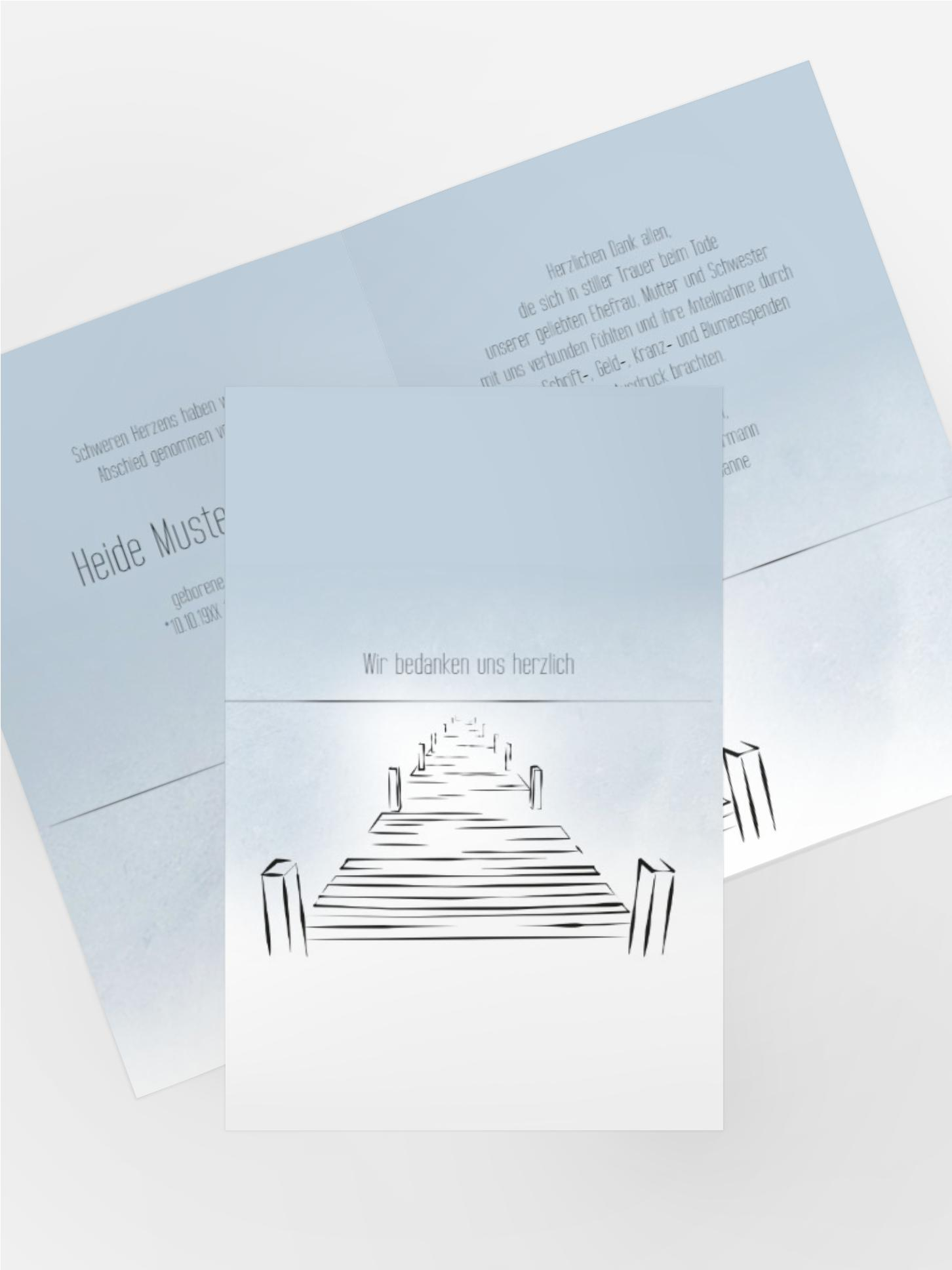 Dankeskarte boardwalk hoch