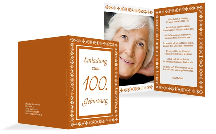 Geburtstagseinladung florale Elemente 100 Foto Geburtstagseinladung florale Elemente 100 Foto