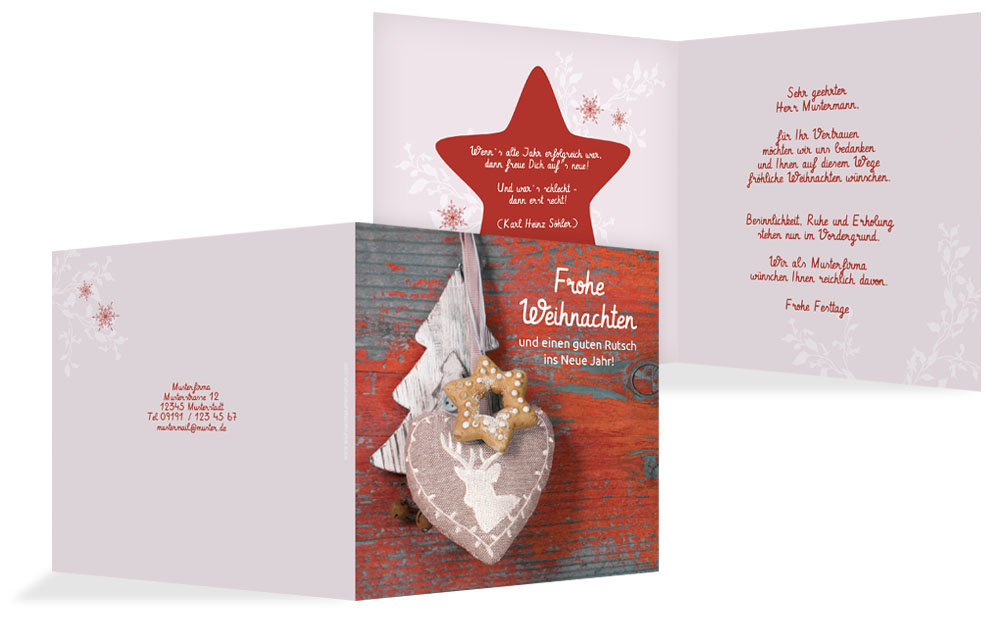 Weihnachtsgrußkarte Geschäft Deko