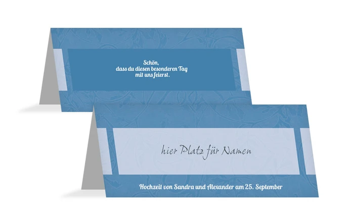 Tischkarte Hochzeitsglück