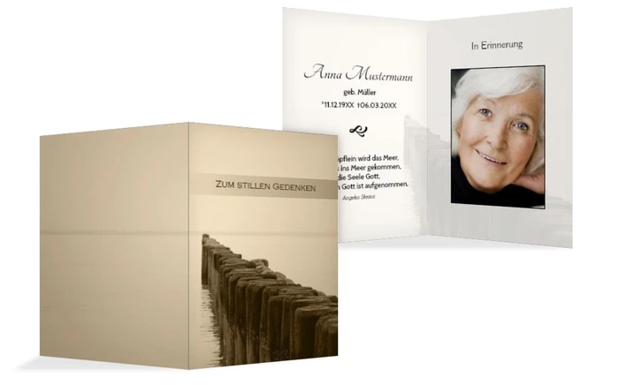 Sterbebildkarte Steg