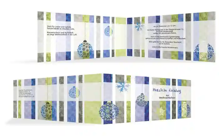 Einladungskarte Weihnachten Privat Schmuck