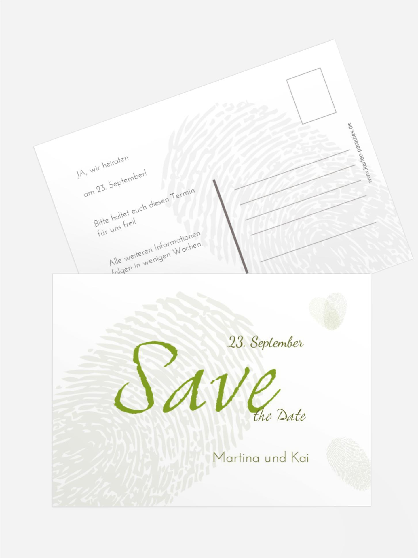 Save the Date Fingerprint