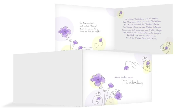 Grußkarte zum Muttertag Blumentraum