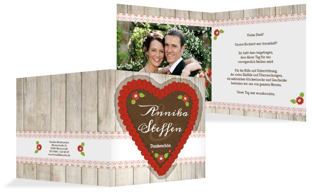 Dankeskarte zur Hochzeit München Dankeskarte zur Hochzeit München