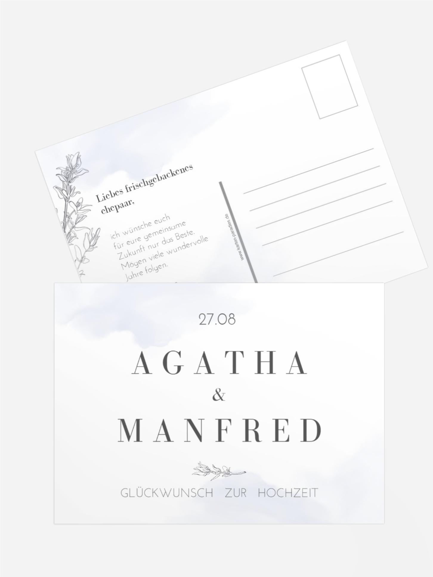 Glückwunschkarte zur Hochzeit Edler Zusammenhalt